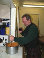 Alan showing Michael how it should be done