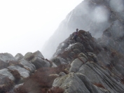 ridge in mist