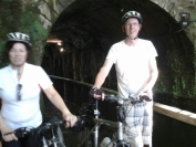 Maureen and Richard coming out of tunnel