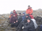 Cold wet and windy summit of Narnain