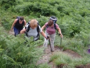 the girls heading uphill