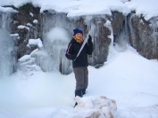 Denise with giant icicle