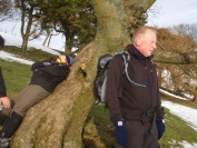 Mark with Denise resting on tree