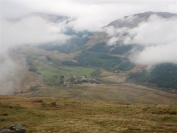 looking back down the glen