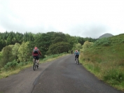 cycling along the track