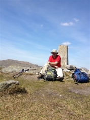 Robin at the summit of The Brack