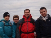 Gail, Irene, Michael and Charlie on summit of Duncolm Hill