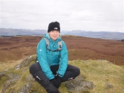 Gail on summit of Doughnot Hill