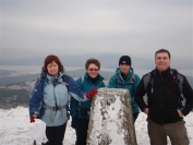 Maureen, Irene, Gail and Michael on the summit