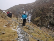 Frozen waterfall between Fleetwith Pike and Haystacks