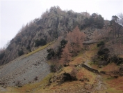 Looking up at Castle Crags