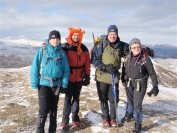 Gail, Ewan, Robin and Irene at the summit