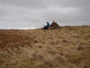 Maureen on a Knockside Hill cairn