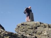 Mark waiting on summit of Ben More