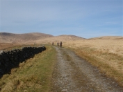 along the track