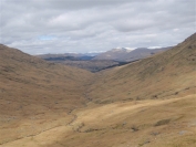 looking back down the valley