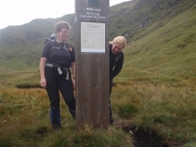 Irene and Gail at the Ben Lui signpost