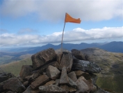 Summit flag on Ben Lui