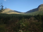 Looking back at Ben Lui and Beinn a Chleibh from the carpark