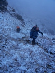 Heading towards the steep