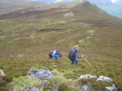 downhill through heather