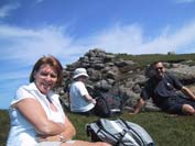 Enjoying the sunshine high up on the ridge.