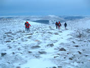 Descending Fiacaill Ridge